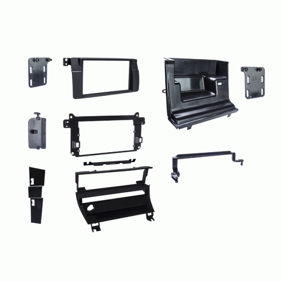 METRA 95-9313B (1999-2006 BMW 3 SERIES SINGLE SWITCH PANEL DOUBLE DIN DASH KIT BLACK)