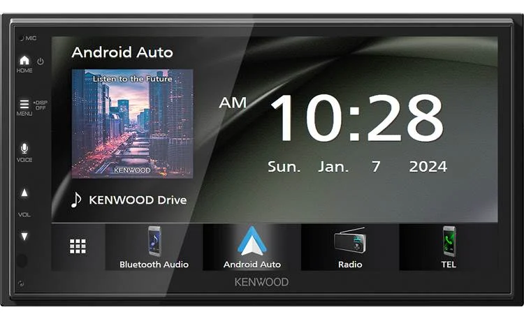 KENWOOD DMX4710S 6.8 IN DIGITAL MECHLESS MULTIMEDIA RECEIVER WITH WIRED APPLE CARPLAY AND ANDROID AUTO - BLACK