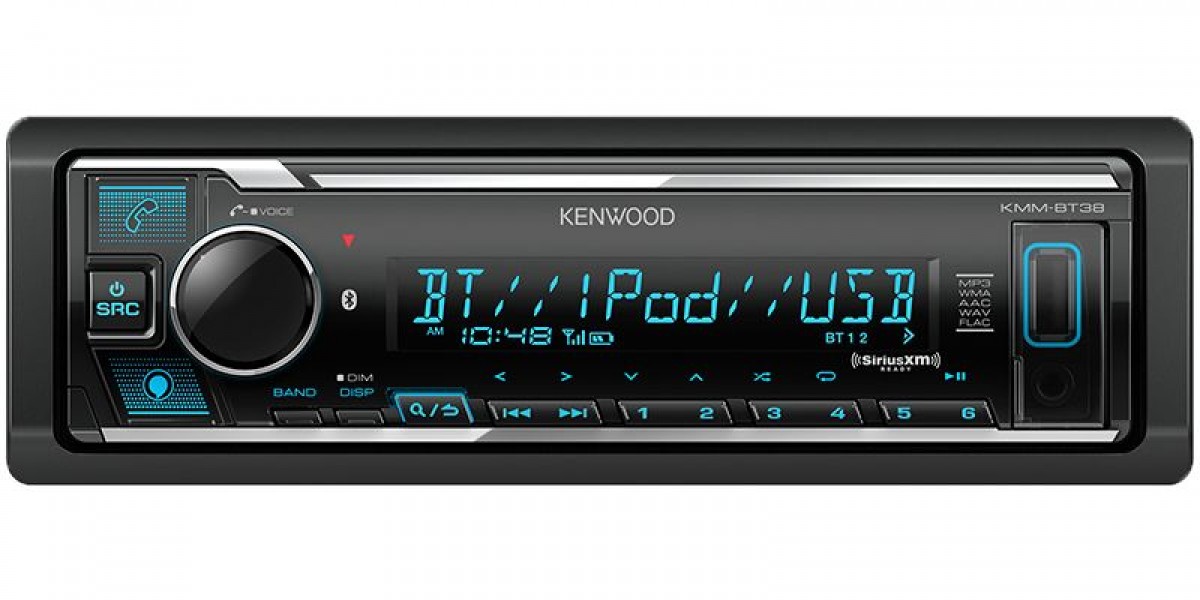 KENWOOD KMM-BT38  BLUETOOTH S/DIN CAR STEREO WITH USB PORT, AM/FM RADIO, MP3 PAYER, MULTI COLOR LCD, DETACHABLE FACE, BUILT IN AMAZON ALEXA, COMPATIBLE WITH SIRIUS XM TUNER